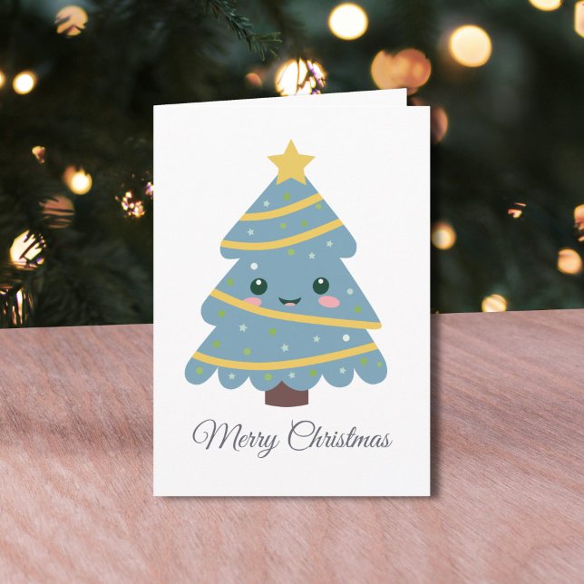Niedliche Weihnachtsbaumgrüße Karte (Cute Christmas Tree Greeting Card)