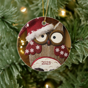 Niedliche Weihnachtsbaumschmuck Keramik Keramik Ornament