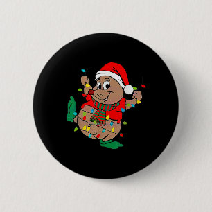 Niedliche Weihnachtsbeleuchtung Button