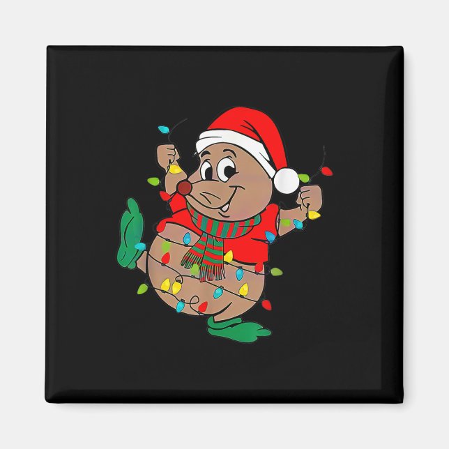 Niedliche Weihnachtsbeleuchtung Magnet (Vorne)