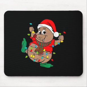 Niedliche Weihnachtsbeleuchtung Mousepad
