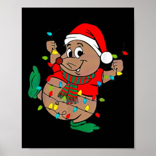 Niedliche Weihnachtsbeleuchtung Poster
