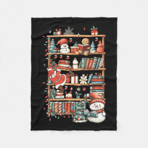 Niedliche Weihnachtsbibliothek - Bücher lesen Ging Fleecedecke