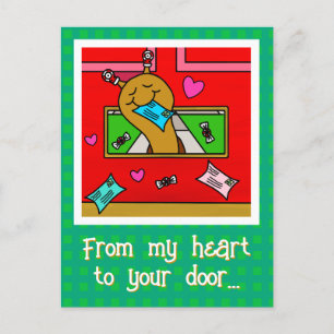 Niedliche Weihnachtsbrille Feiertagspostkarte