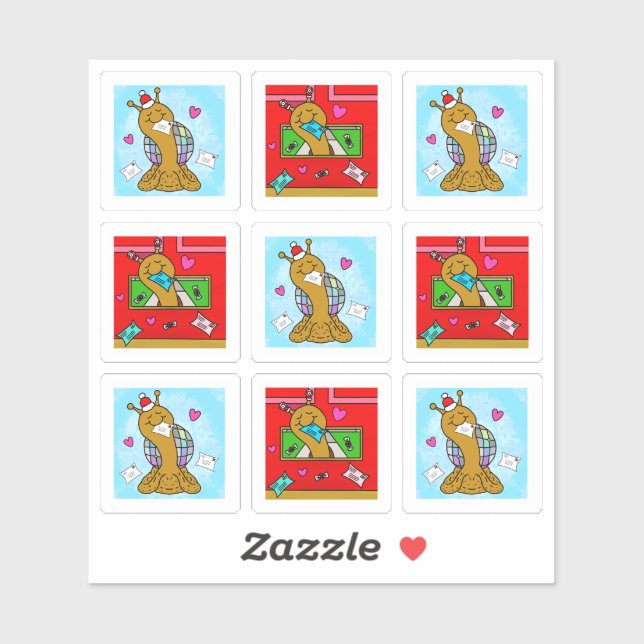 Niedliche Weihnachtsbrille Tiny Art Serie Aufkleber (Blatt)