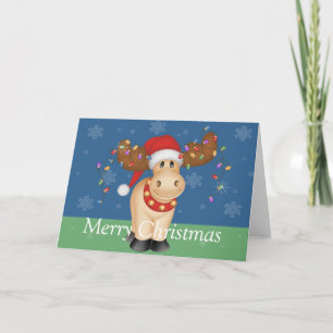 Niedliche Weihnachtsbrillen aus Reindeer Frohe Wei Feiertagskarte