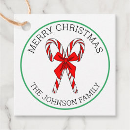 Niedliche Weihnachtscreme Cane zu und von Geschenk Geschenkanhänger