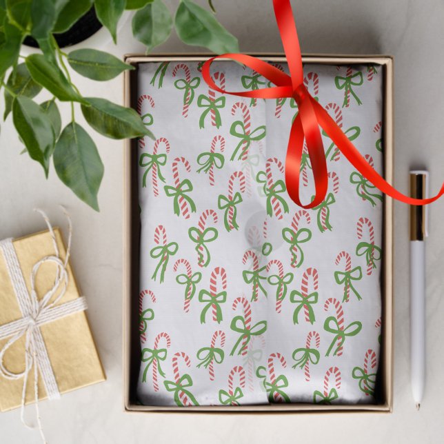 Niedliche Weihnachtscreme Canes Xmas Weihnachtsges Seidenpapier (Cute Christmas Candy Canes Xmas Holiday Gift Tissue Paper
)