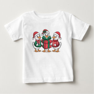 Niedliche Weihnachtsducks Cartoon Art-68105 Baby T-shirt