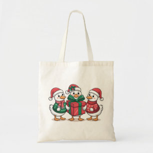 Niedliche Weihnachtsducks Cartoon Art-68105 Tragetasche