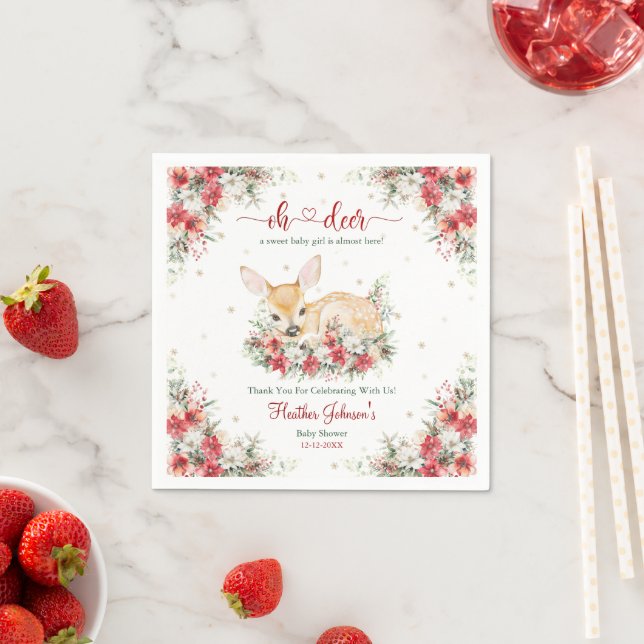 Niedliche Weihnachtsdusche Serviette (Beispiel)