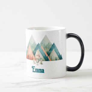 niedliche Weihnachtself-Tasse Verwandlungstasse