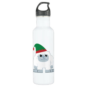 Niedliche Weihnachtself Yeti Edelstahlflasche