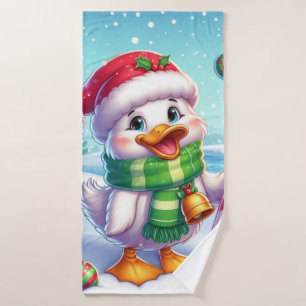 Niedliche Weihnachtsente Badehandtuch