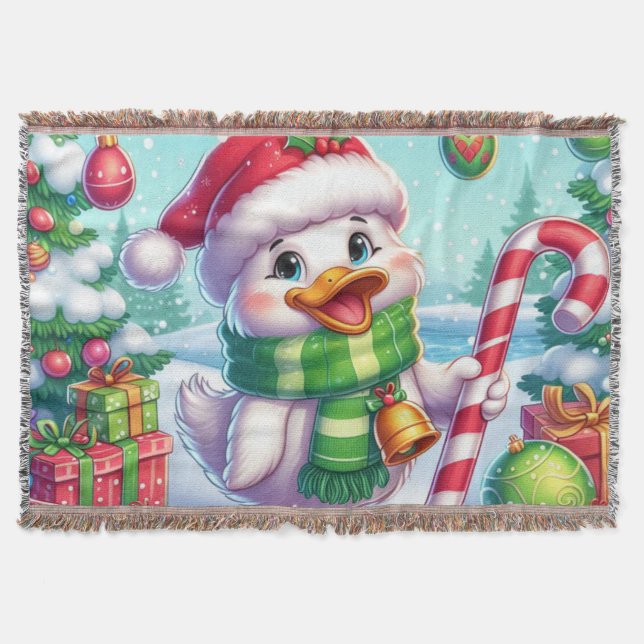 Niedliche Weihnachtsente Decke (Vorderseite)