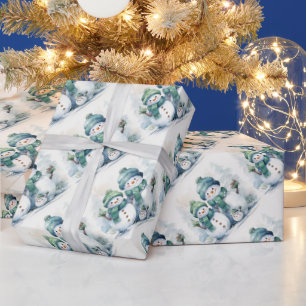 Niedliche Weihnachtsfamilie Geschenkpapier