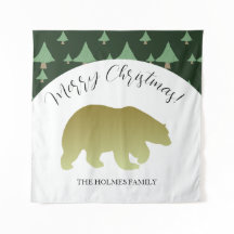 Niedliche Weihnachtsfamilie Goldener Bär