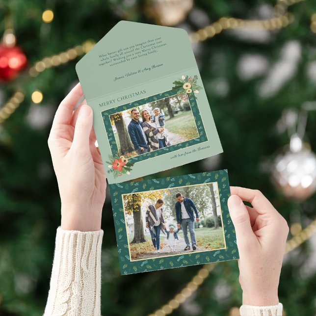 Niedliche Weihnachtsfeier 1 Foto All In One Einladung (Von Creator hochgeladen)