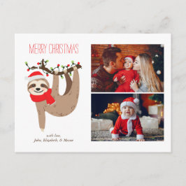 Niedliche Weihnachtsfeier 2 FotoCollage Feiertagspostkarte