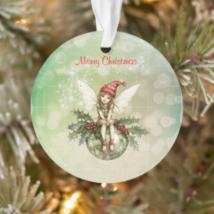 Niedliche Weihnachtsfeier auf einem Ornament