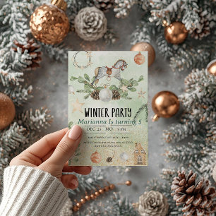 Niedliche Weihnachtsfeier Einladung