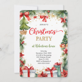 Niedliche Weihnachtsfeier Einladung