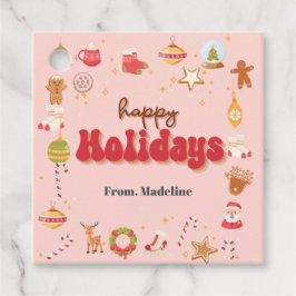 Niedliche Weihnachtsfeier Geschenkanhänger