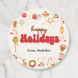 Niedliche Weihnachtsfeier Geschenkanhänger