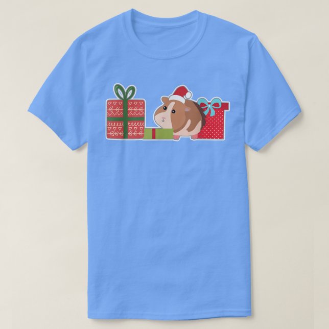 Niedliche Weihnachtsfeier Guinea Schweinefleisch m T-Shirt (Design vorne)