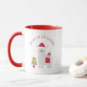 Niedliche Weihnachtsfeier La La Llama Red Tasse