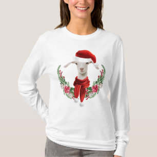 Niedliche Weihnachtsfeier Saanen Ziege Kind 2 mit  T-Shirt