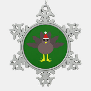 Niedliche Weihnachtsfeier Schneeflocken Zinn-Ornament