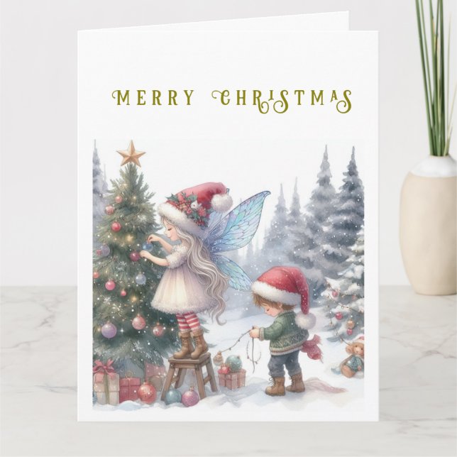 Niedliche Weihnachtsfeiern Weihnachtskarte Karte (Vorderseite)