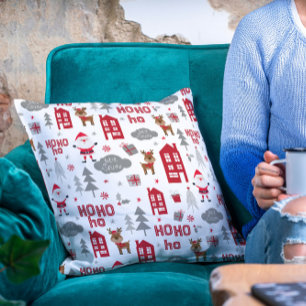Niedliche Weihnachtsfeiertage im Weihnachtsmann Kissen