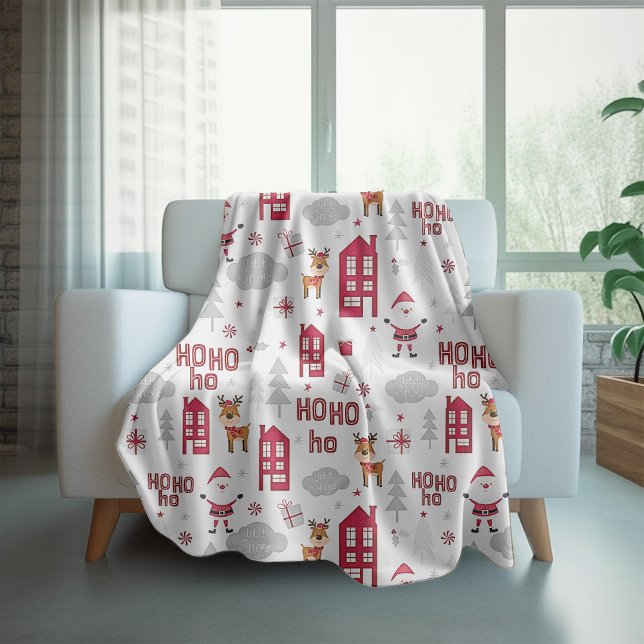 Niedliche Weihnachtsfeiertage im Weihnachtsmann Sherpadecke (Von Creator hochgeladen)