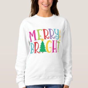 Niedliche Weihnachtsfeiertage mit bunten Merry & B Sweatshirt