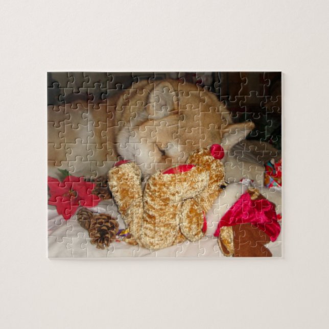 Niedliche Weihnachtsfeiertage Puzzle (Horizontal)