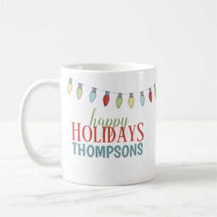 Niedliche Weihnachtsfeiertage Stilvoller Familienn Kaffeetasse