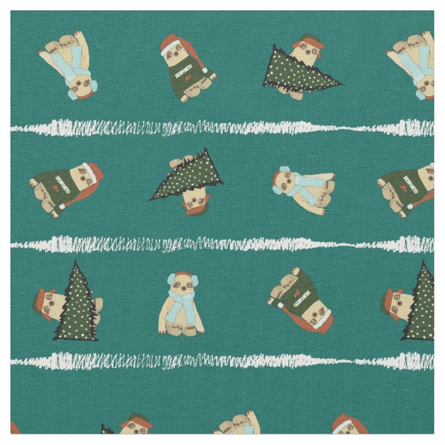 Niedliche Weihnachtsfeiertage Stoff (Nahaufnahme)