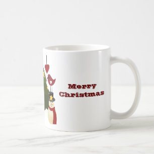 Niedliche Weihnachtsfeiertage Tree Snowman Stars B Kaffeetasse
