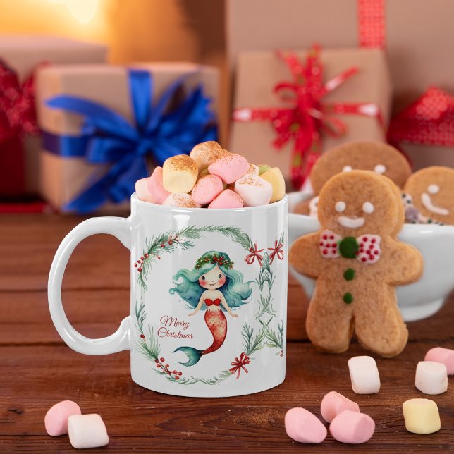 Niedliche Weihnachtsfrau Kaffeetasse (Von Creator hochgeladen)