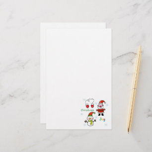 niedliche Weihnachtsfreude Briefpapier
