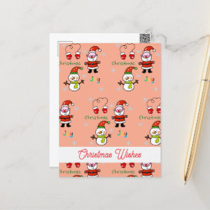 niedliche Weihnachtsfreude Postkarte