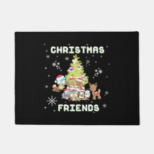 Niedliche Weihnachtsfreunde Fußmatte