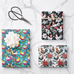 Niedliche Weihnachtsgeburten Geschenkpapier Set