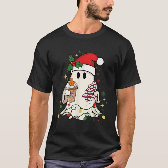 Niedliche Weihnachtsgeister Kaffeebaum Weihnachtsb T-Shirt (Vorderseite)