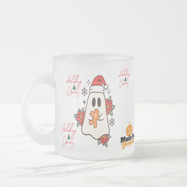 Niedliche Weihnachtsgeister-Tasse | Holiday Ginger Mattglastasse (Links)