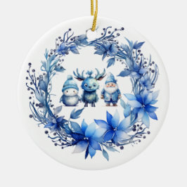 Niedliche Weihnachtsgenossen Keramik Ornament