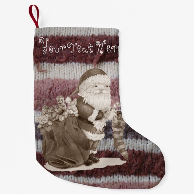 Niedliche Weihnachtsgeschenke aus Gewirken Kleiner Weihnachtsstrumpf (Vorderseite)