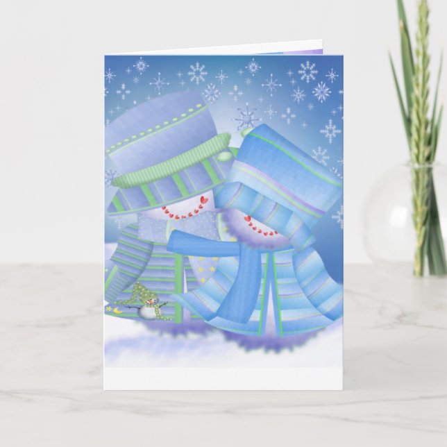 Niedliche Weihnachtsgeschenke Feiertagskarte (Vorderseite)